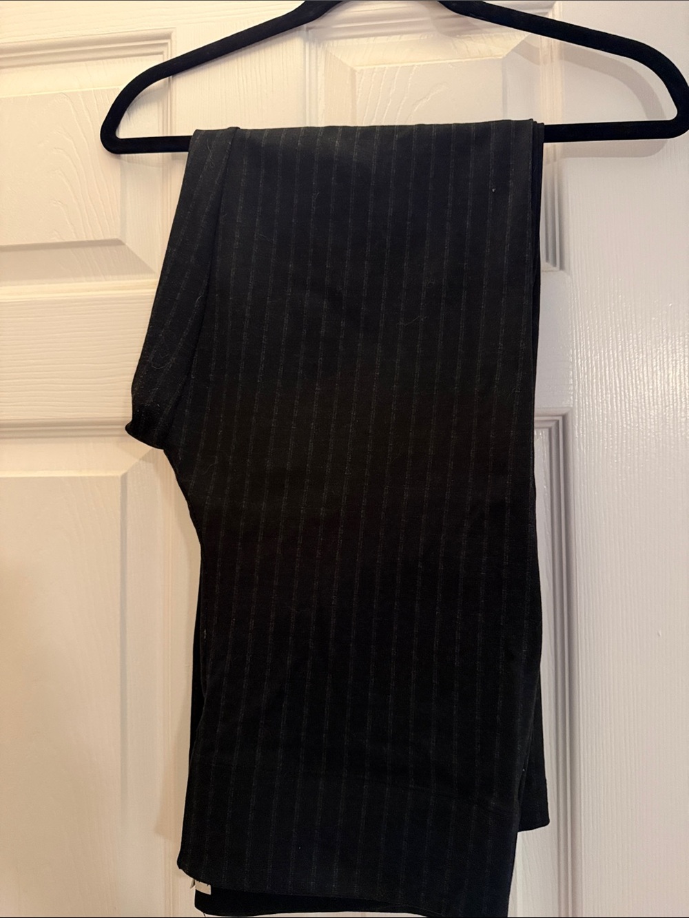 Men's Black Pinstripe Dress Pants
